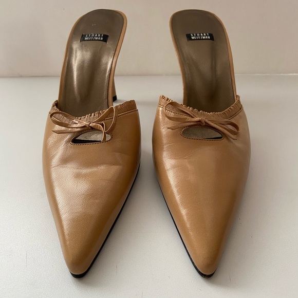 STUART WEITZMAN Camel Pointed Toe Slip on Heels - Picture 3 of 9